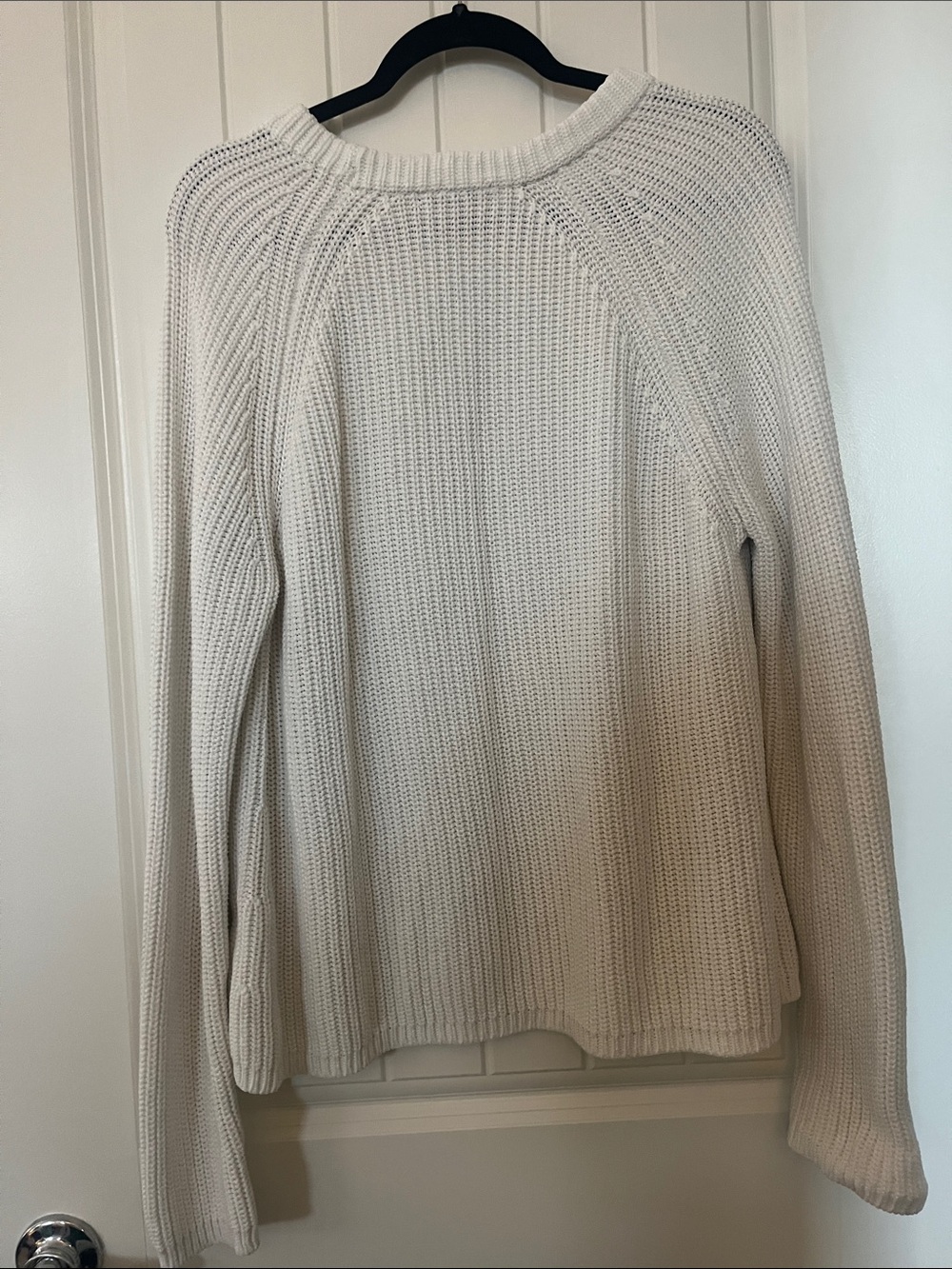 Quince Cream Ribbed Crewneck Sweater - Picture 4 of 4